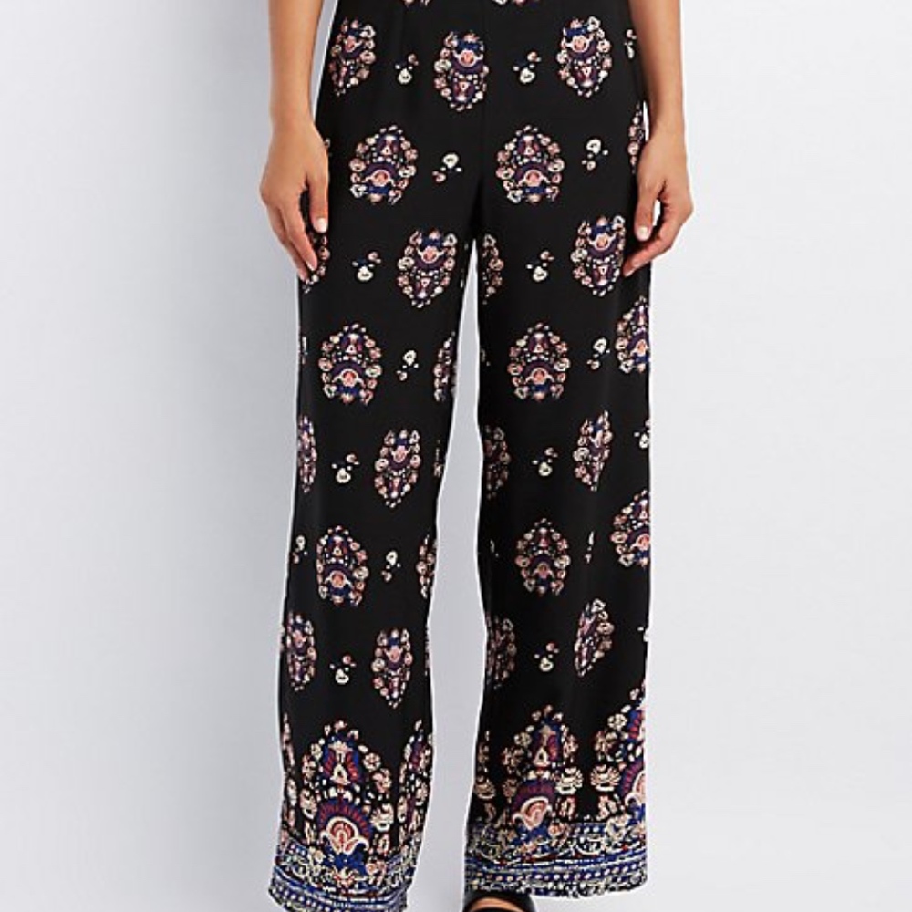 Bohemian Flare Open Leg Pants